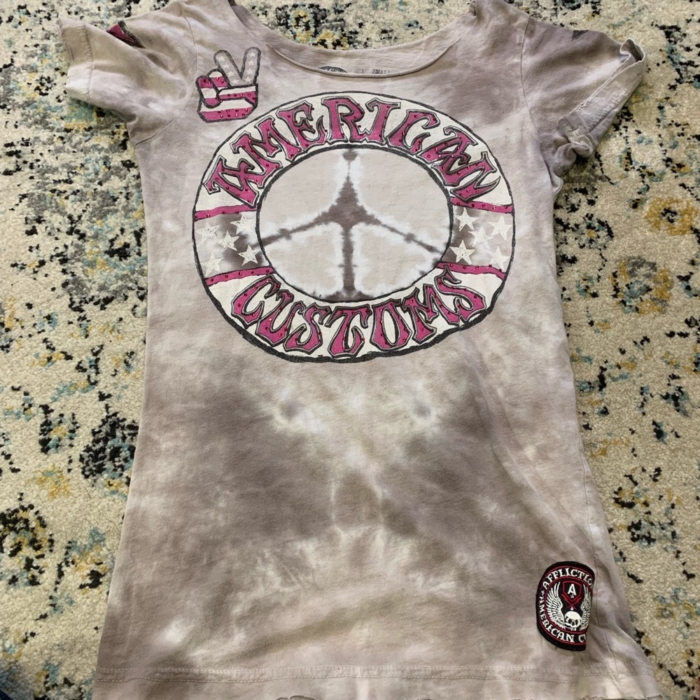 Affliction Peace Sign Tee Shirt